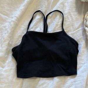 Alo Black Size XS Ribbed Crop Tank